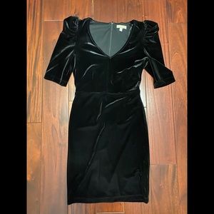 Gianni Bini black mini velour dress